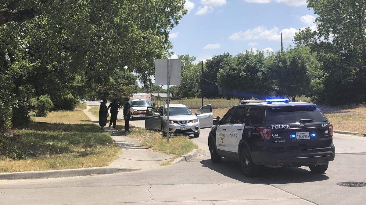 Fort Worth police were near Village Creek Road and Pinson Street on the report of a shooting Thursday afternoon.