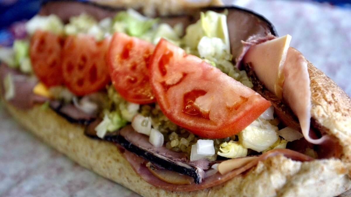An image of a foot-long sub sandwich.