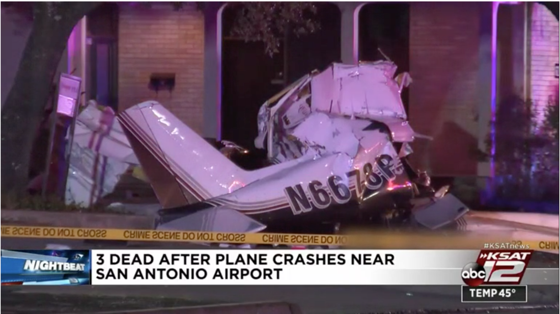 Three were killed after a small plane crashed just short of the runway during an emergency landing in Texas on Sunday, officials say.