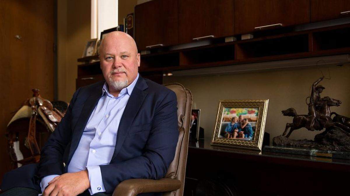 Houston attorney Steve Mostyn in his office on Sept. 13, 2017.