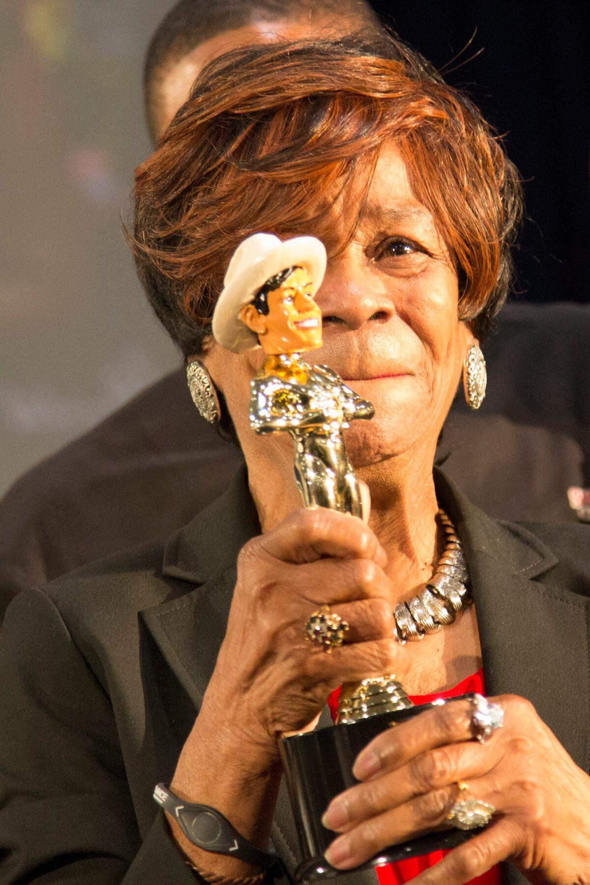 Aug. 28, 2016: Ruth Hauntz tears up after being awarded Best Tasting for her Fried Jell-O during the State Fair of Texas’ Big Tex Awards food competition at Fair Park in Dallas. Isaac Rousso received Most Creative for his State Fair Cookie Fries.
