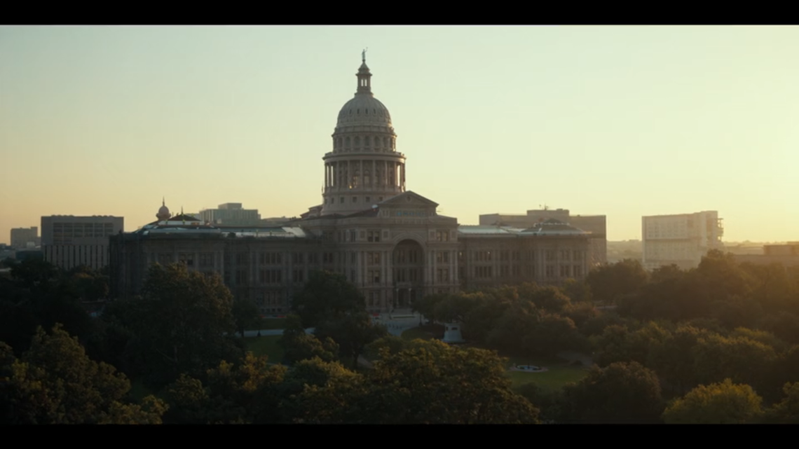 The Texas Capitol building seen in “Landman” episode 8.