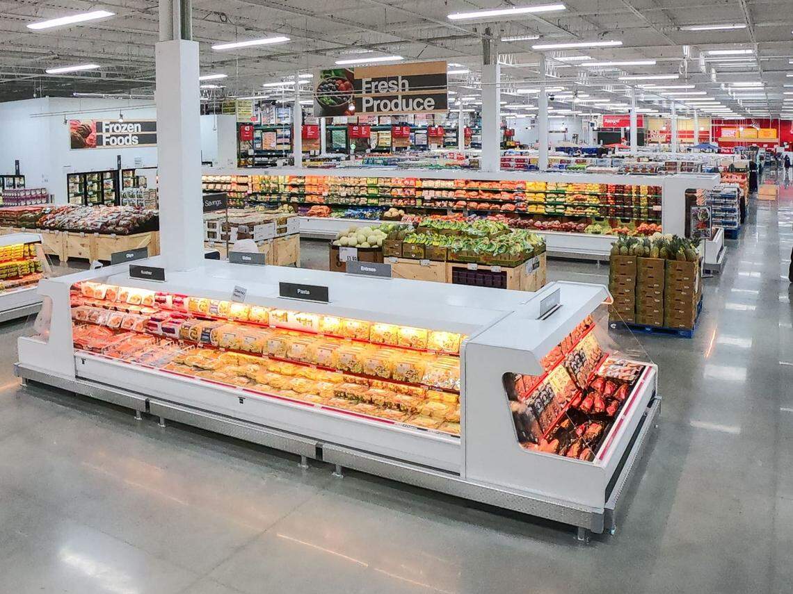 An interior view of a BJ’s Wholesale Club.