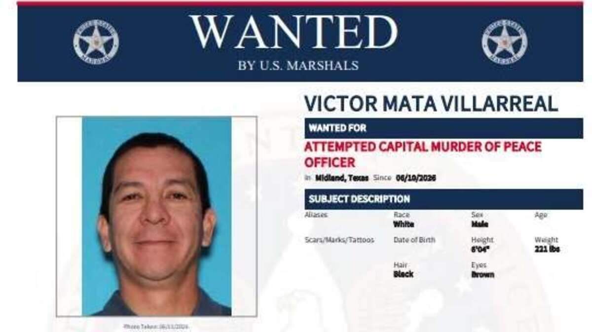 Victor Mata Villarreal was wanted on a charge of attempted capital murder of a peace officer after he fired at a Midland officer during a chase on Wednesday, June 10, authorities said. On Friday, June 12, Villarreal opened fire at officers and bystanders in an active shooter incident, killing one and injuring at least 10 people before he was found dead in an abandoned building, according to Texas DPS.