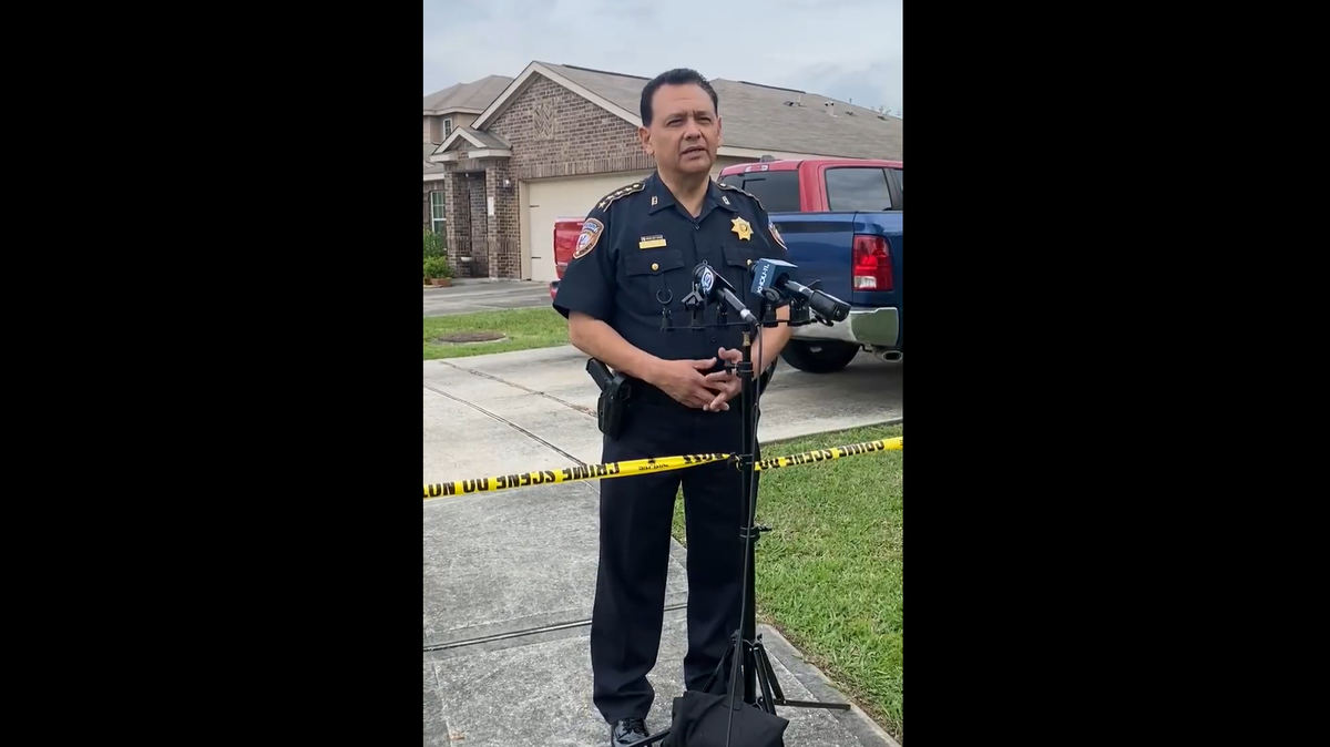Sheriff Ed Gonzalez said a man was found dead outside a home in Baytown.