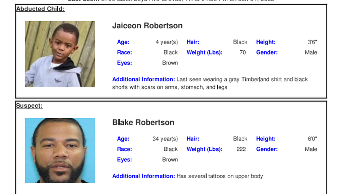 Robertson hasn’t been heard from since last Saturday around 5 p.m. He was last located in the 2700 block of Boyd Avenue in Groves.