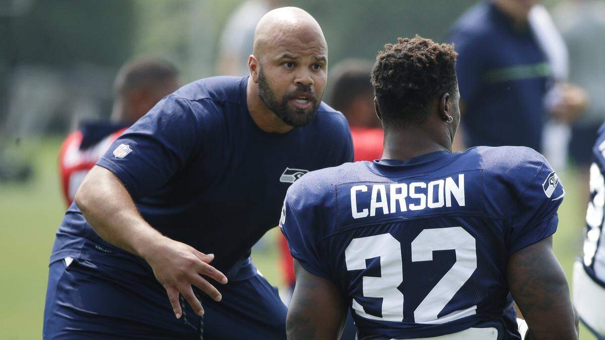 New Dallas Cowboys secondary coach Kris Richard, left, has been called the team's best off-season acquisition by Cowboys defensive coordinator Rod Marinelli. Richard was defensive coordinator of Seattle Seahawks the previous three seasons.
