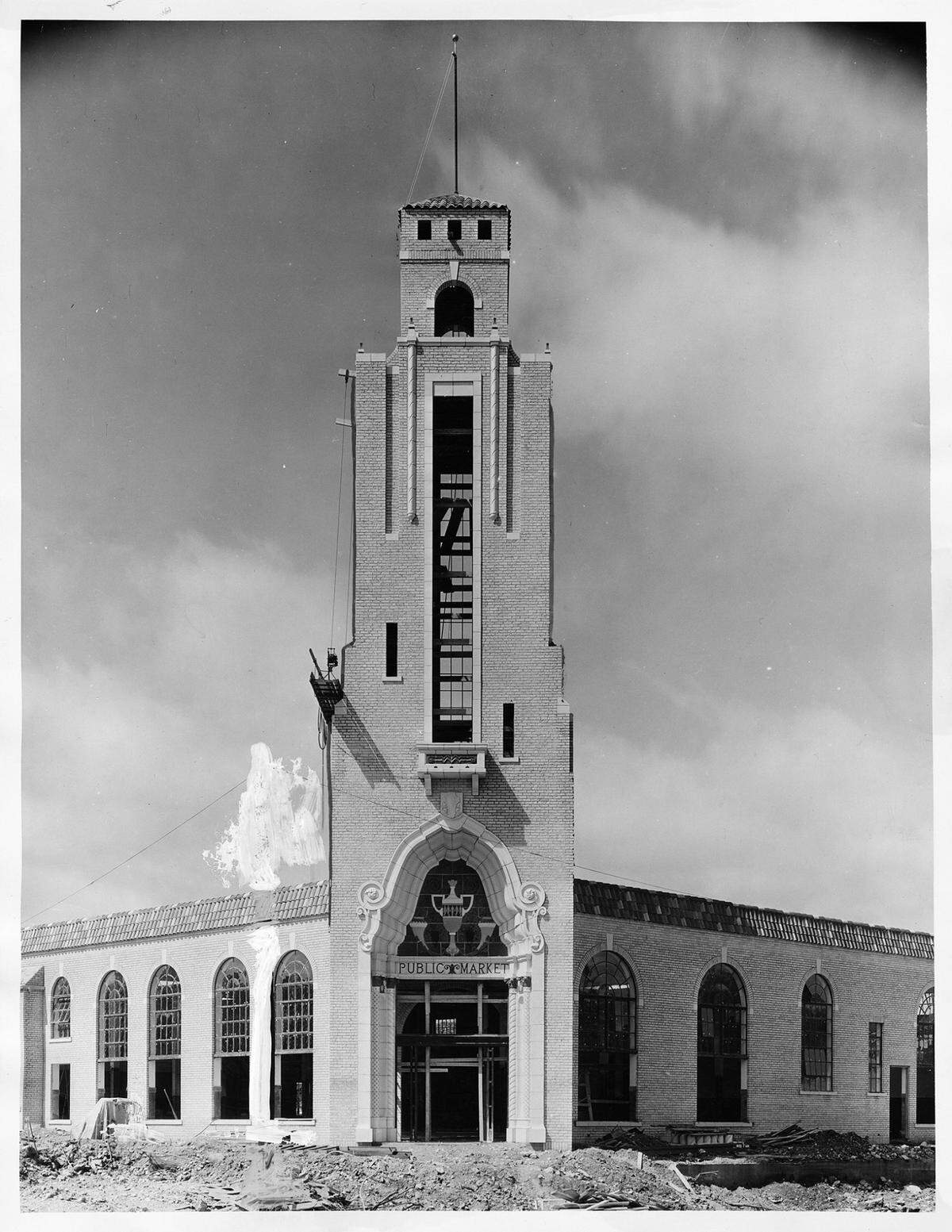 The Fort Worth Public Market when it was still under construction on May 25, 1930, on Henderson Street.