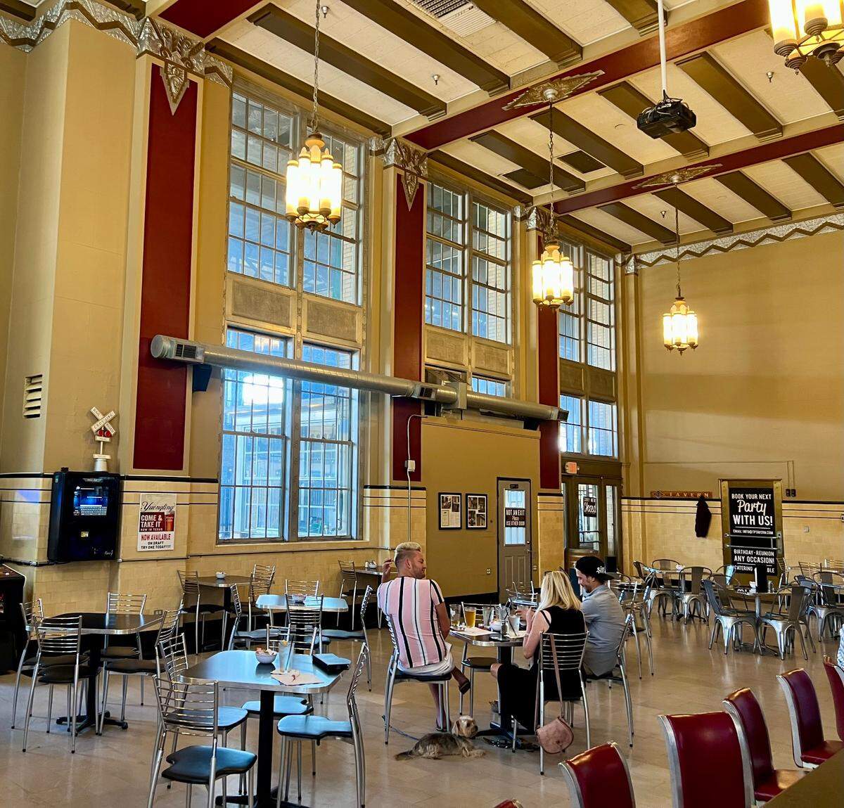 The T & P Tavern is in the old 1931 railway station dining room and coffee shop, as seen August 6, 2023.