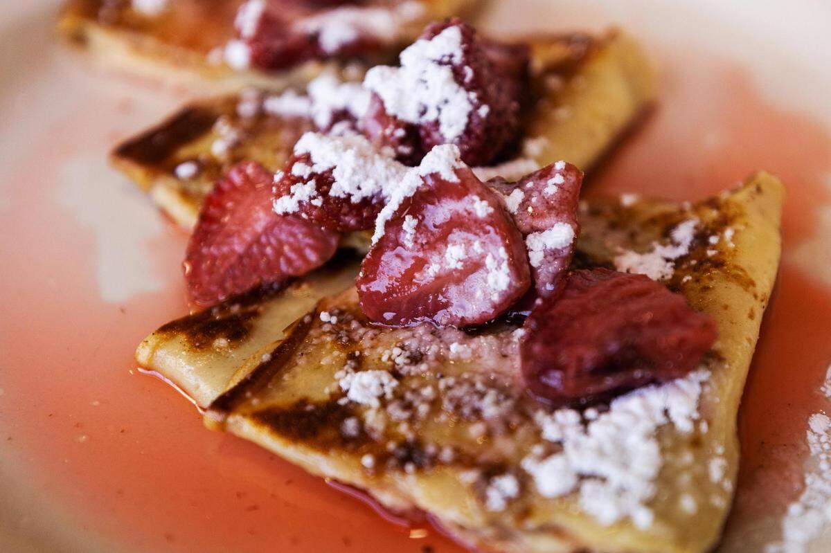 The strawberry crepes from The Beacon Cafe.
