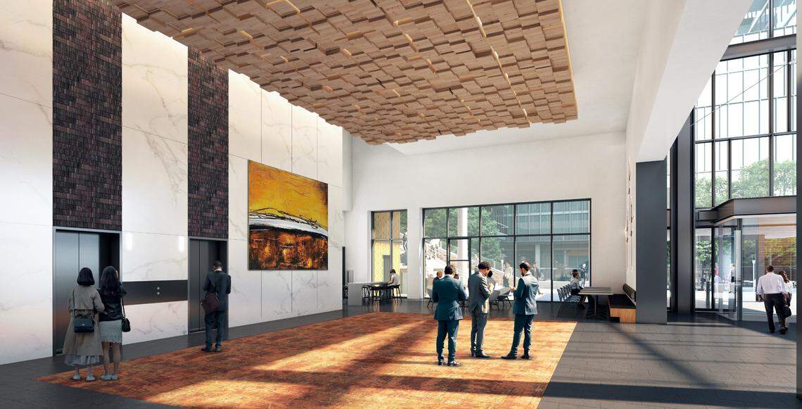 A rendering of the future lobby of the Fort Worth Convention Center. 