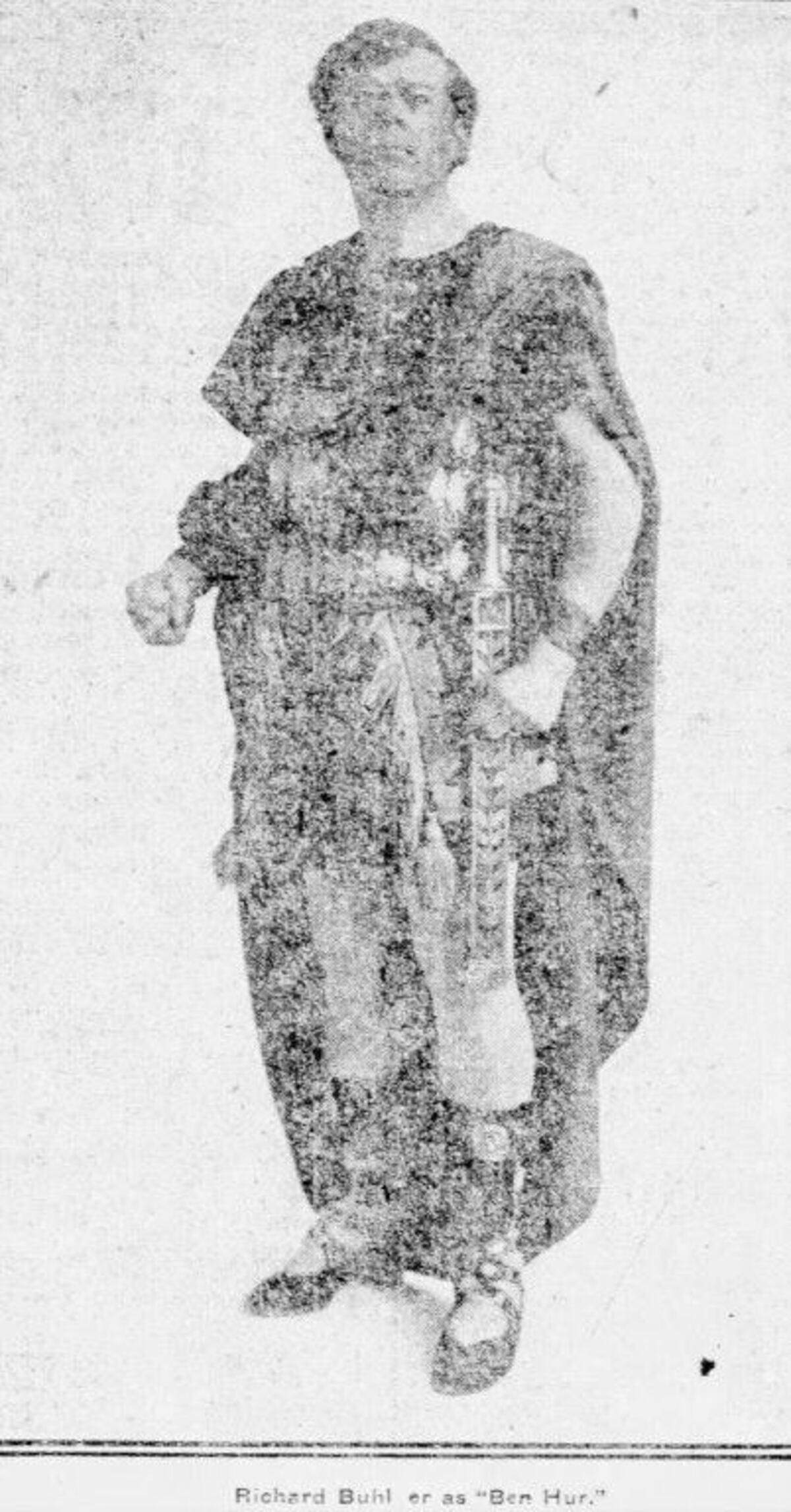This image shows an actor in a leading role in the “Ben Hur” production from 1911.