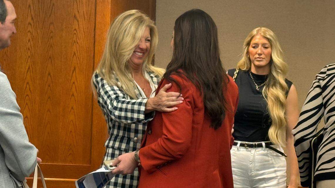 Cindy Clemishire and Elizabeth Phillips testified in support of a bill related to non-disclosure agreements in a March 19 Judiciary and Civil Jurisprudence committee hearing.