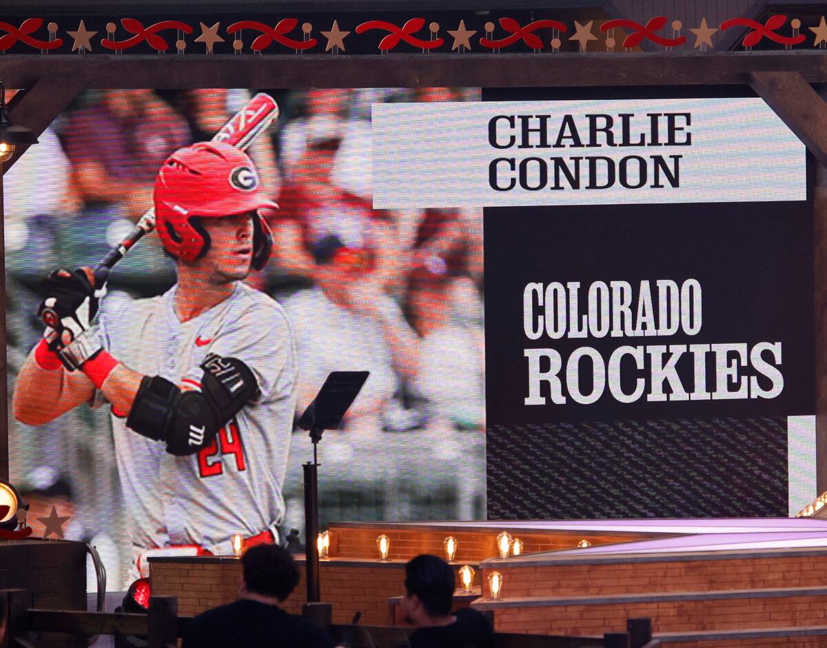 Charlie Condon went third over all to the Colorado Rockies during day one of the MLB Draft at the Stockyards in Fort Worth, Texas, Sunday July 13, 2024. (Special to the Star-Telegram/Bob Booth)