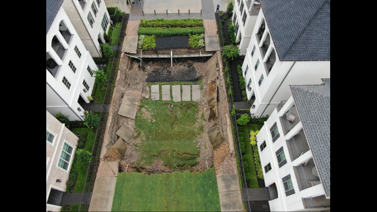 Officials said it’s not a sinkhole, but a “ground collapse” likely caused in part by recent heavy rain.