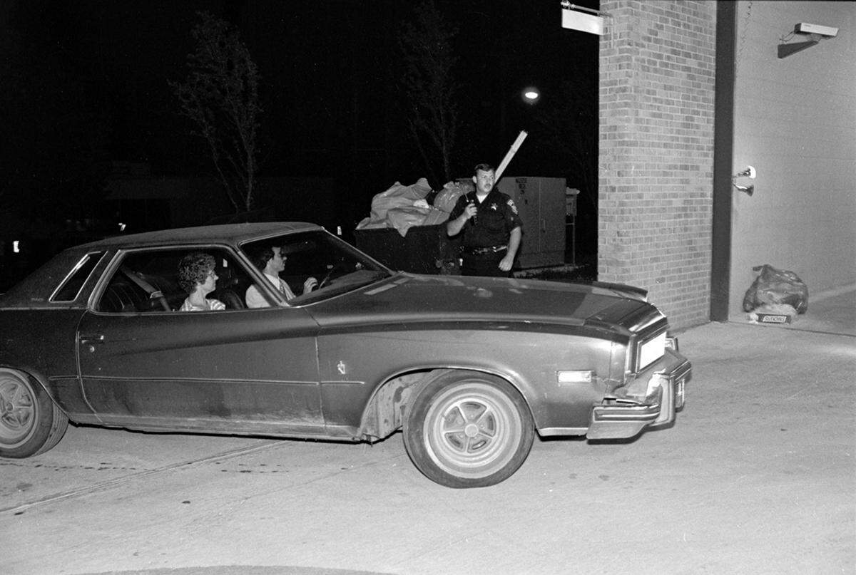 Candace (Candy) Montgomery arriving in a car at the Collin County Sheriff’s Office to surrender.