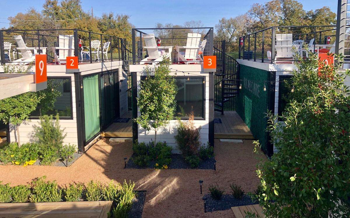 Tim Love’s Hotel Otto in west Fort Worth features smartly designed shipping containers as rooms.