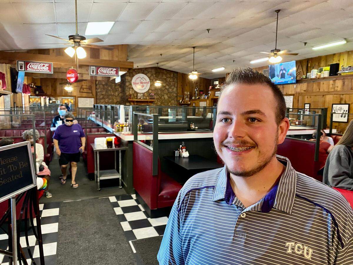 Dustin Baker is a co-owner of Blue Mound Cafe.