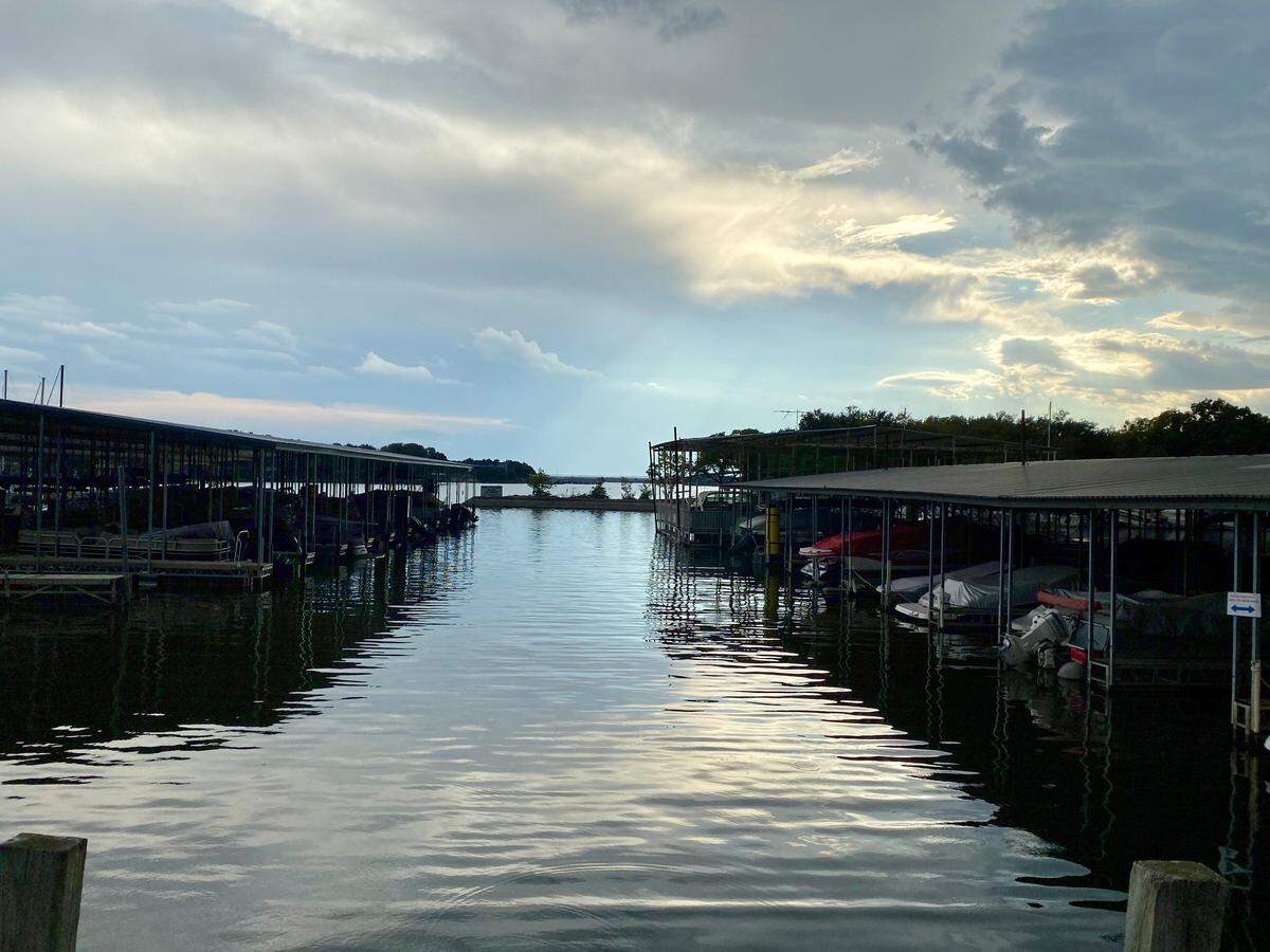 The view from the patio and deck at the Lakehouse restaurant, at a marina on Eagle Mountain Lake in Fort Worth, Texas, as seen Oct. 6, 2019.