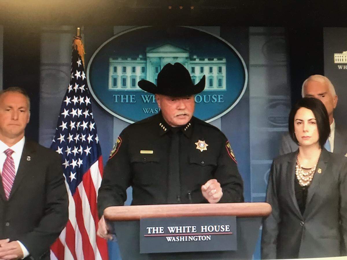 Tarrant Sheriff Bill Waybourn spoke during a White House press briefing Thursday.