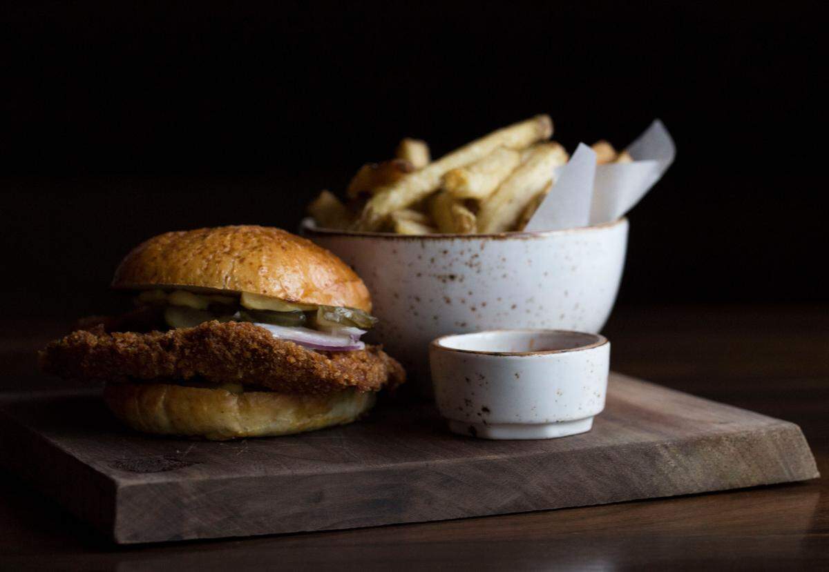 The Fried Chicken Sandwich at Fixe Southern House.