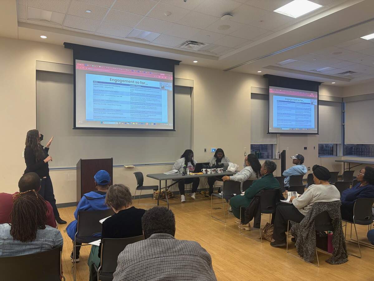 A Conservation District meeting was held at the Como Community Center to update the public on how it can help retain the character of their neighborhood and control new development.