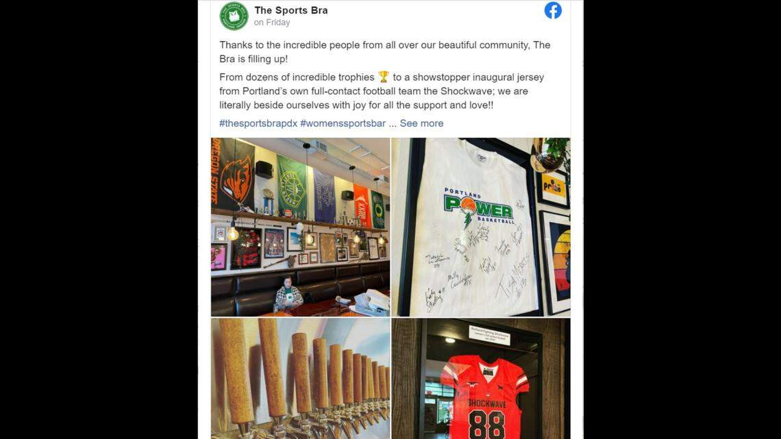 The bar, which is dedicated to showing women’s sports, opens its doors in April.