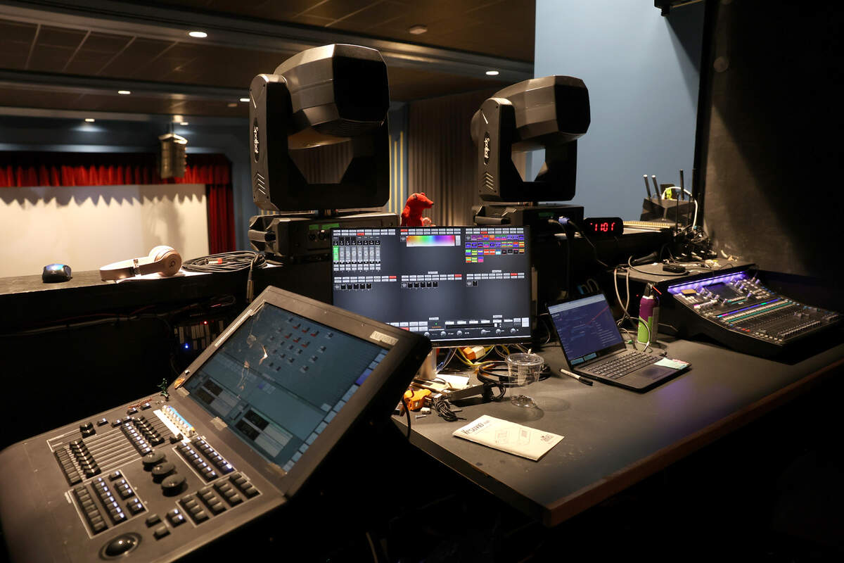 The projector room of the Isis Theatre on Tuesday, August 9, 2022, in the Fort Worth Stockyards.