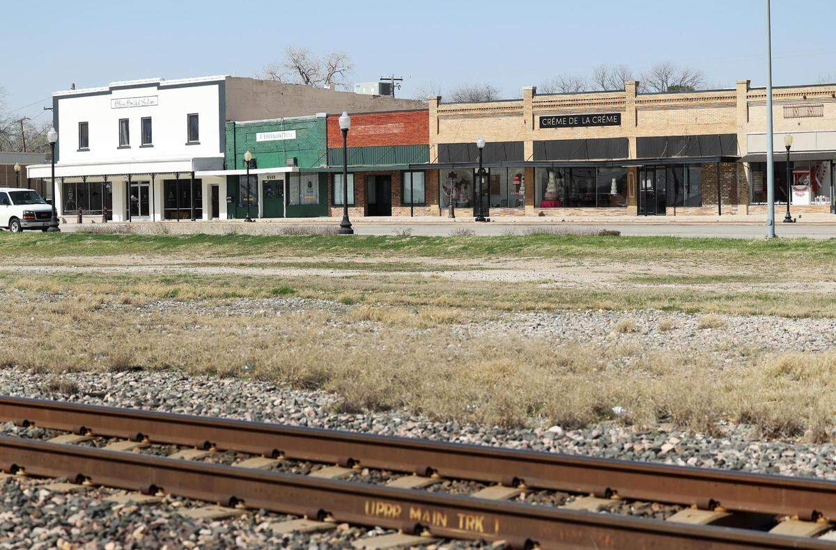 Small businesses fill a couple blocks of East Lancaster Avenue near east Loop 820 in East Fort Worth.
