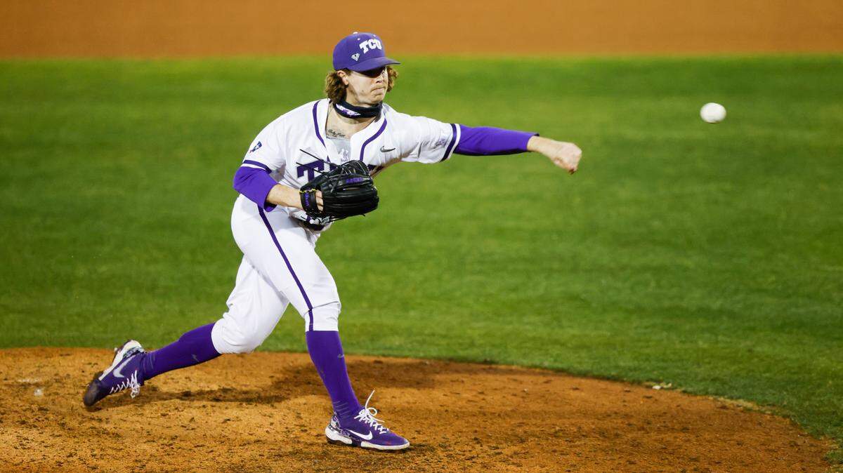 TCU left-hander Haylen Green has pitched in half of the Frogs’ games this season (16 of 32).