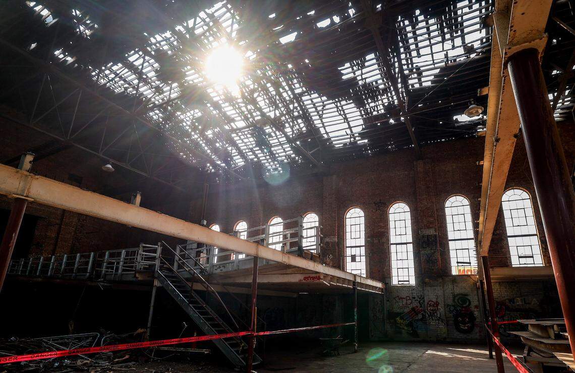 The interior of the Fred Rouse Center for Arts and Community Healing on Tuesday, Aug. 26, 2025. Construciton work to clear and demolish needed features inside the building began this month.