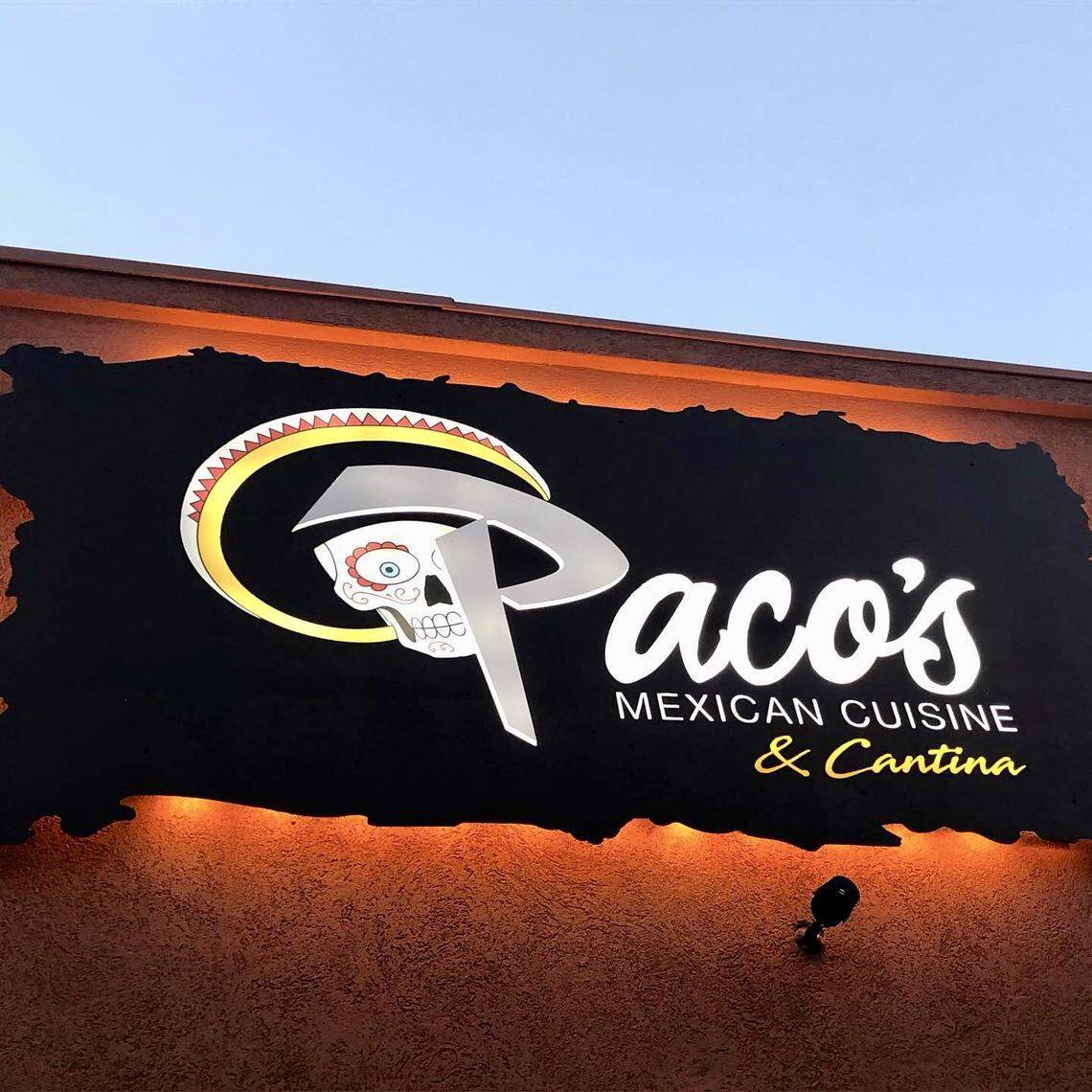 Paco’s new sign marks the restaurant on West Magnolia Avenue.