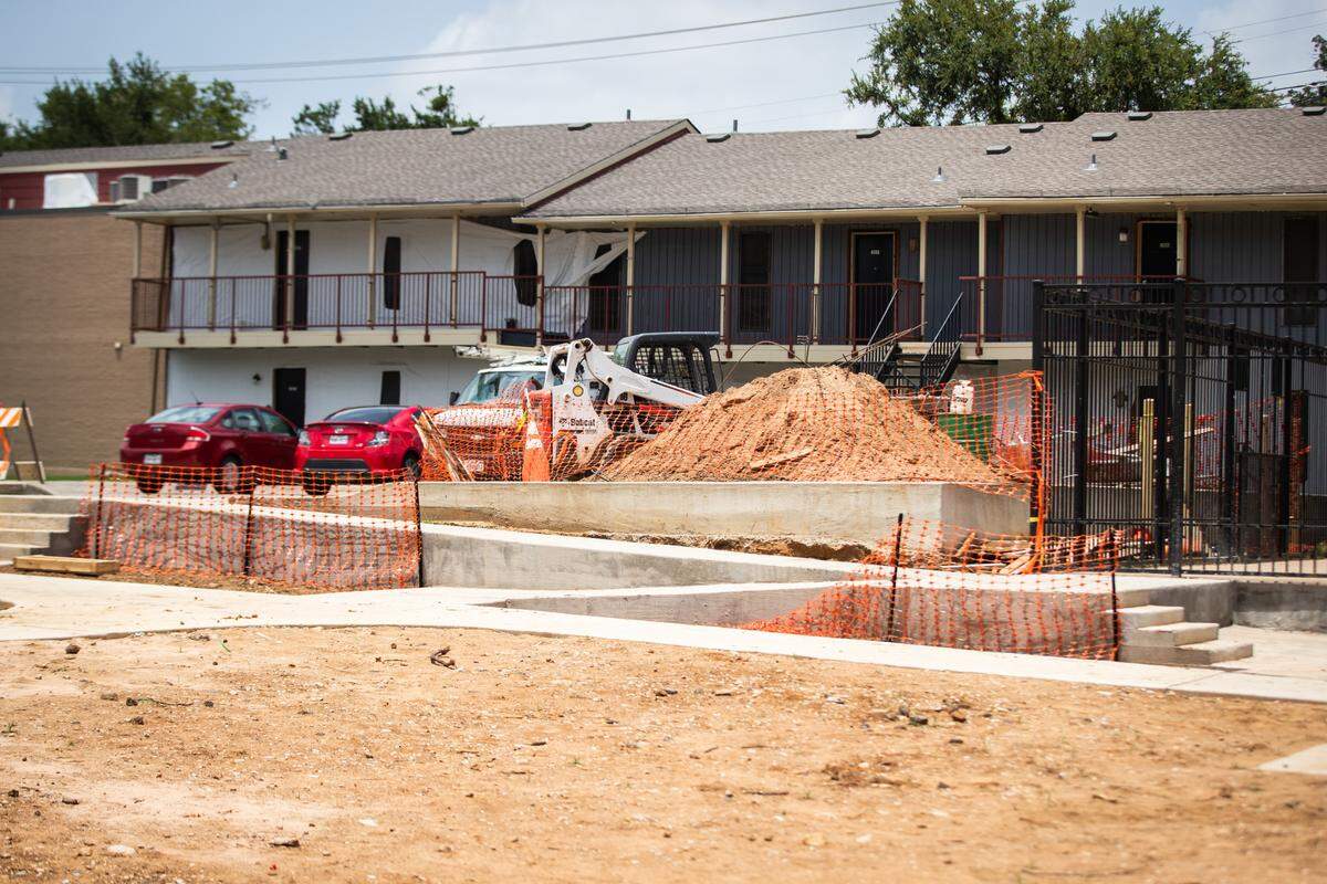 A multi-million dollar project is renovating the 350 unit, The Paddock on Park Row, complex Wednesday, July 8, 2020, in Arlington. The project is led by a California-based developer partnered with the Arlington Housing Finance Corporation.