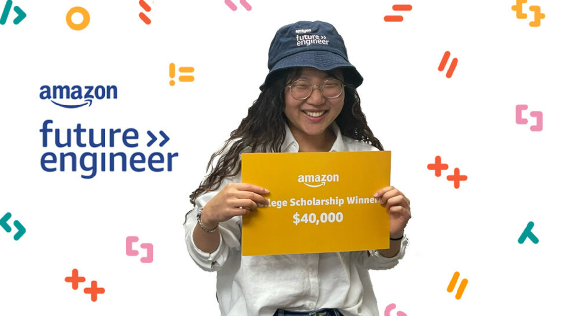 Ruth Hong, a senior at Martin High School in Arlington, is one of 100 students nationwide who was awarded a $40,000 scholarship and 12-week paid internship at Amazon next summer.