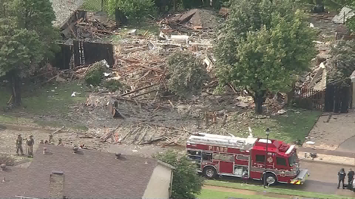 Multiple people were taken to the hospital after an explosion at a home in Plano, Texas, on Monday, July 19, 2021.