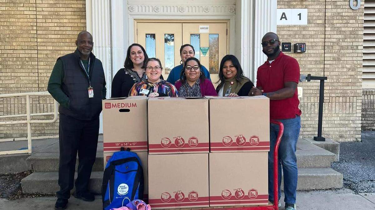 Volunteers from Fort Worth Community Collaborative, at pop-up events such as these, works with a variety of other nonprofits to connect communities with clothing.