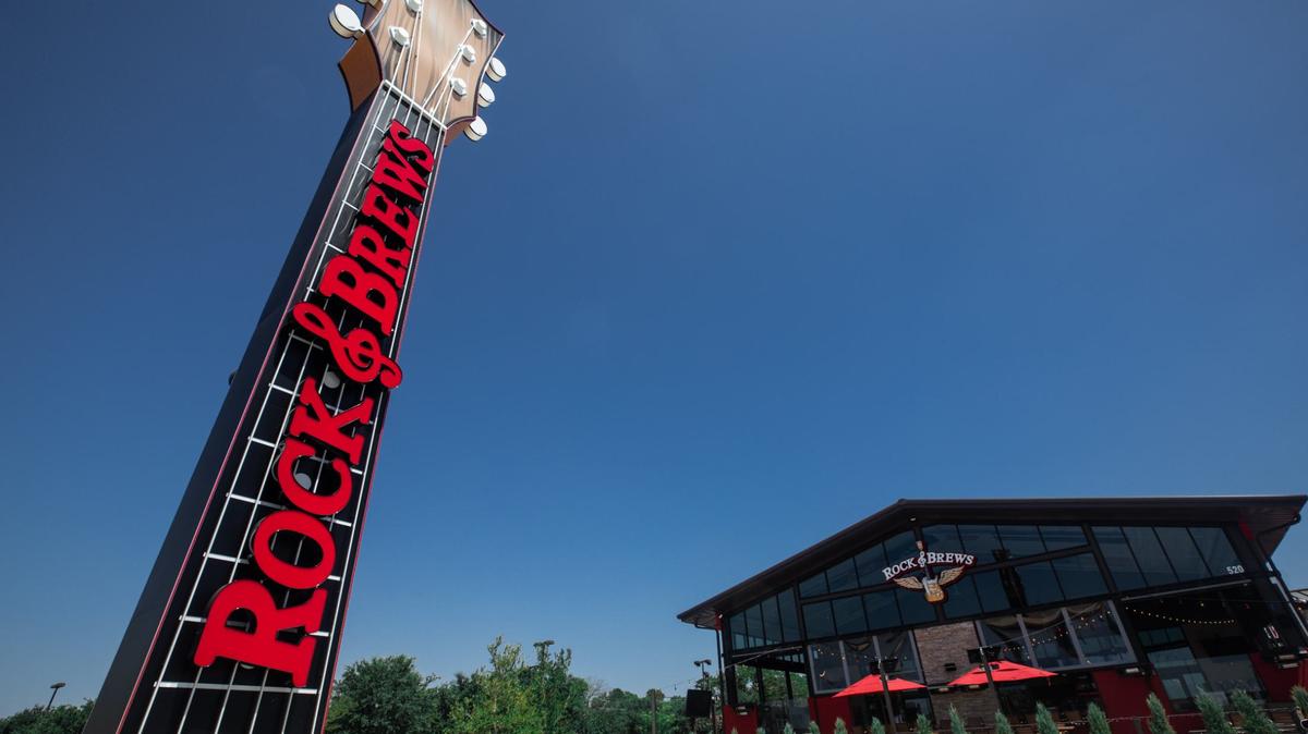 Rock & Brews, located near downtown Grapevine, on Tuesday, July 2, 2024. The establishment held their grand opening with a ribbon cutting with city council members present.