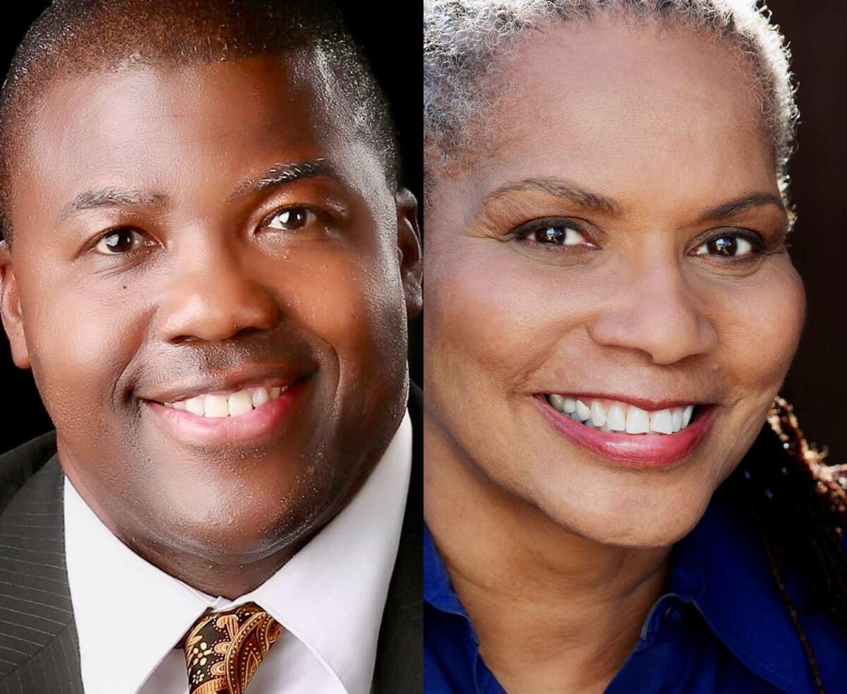 Marvin Sutton, left, and Deborah Peoples are two Democratic candidates for Tarrant County judge.