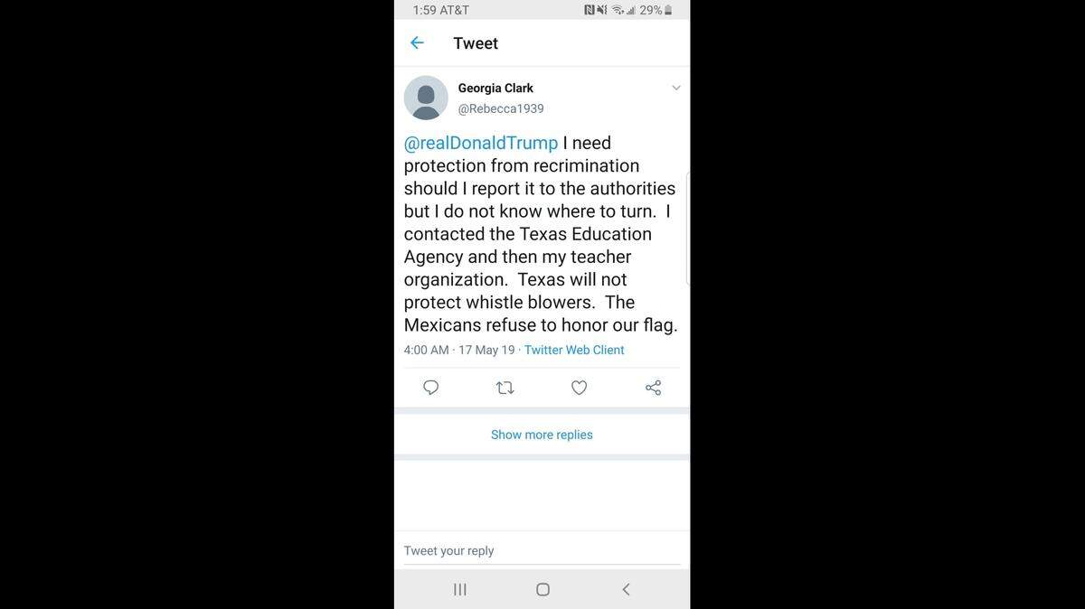 Fort Worth teacher Georgia Clark came under the scrutiny of the school district after she posted a series of anti-immigrant tweets.