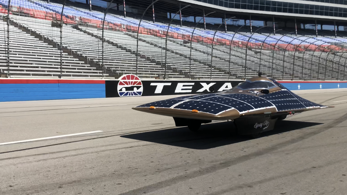 One team brought their solar car all the way from New York for the Solar Car Challenge.