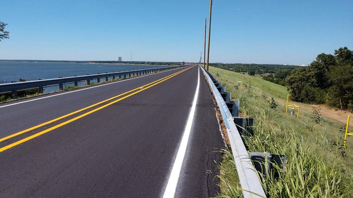 Fairway Drive, which closed in August 2018 for repairs, is reopen and has new lines. It was closed after heavy rains washed away large amounts of soil.