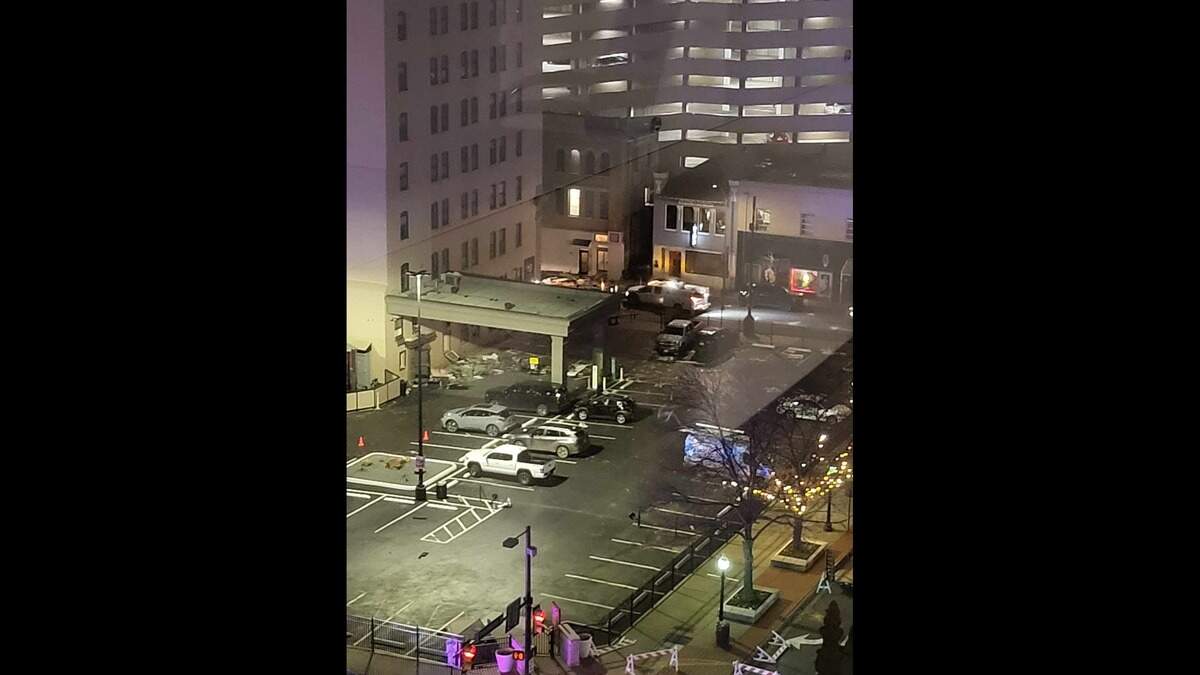 The Sandman Hotel in downtown Fort Worth was completely dark inside when Doug Kascir arrived at his office in the Fort Worth Club building around 6 a.m. Tuesday. The hotel was the site of a gas-related explosion Monday afternoon, injuring 21 people, with one in critical condition and four in serious condition, but not killing anybody.