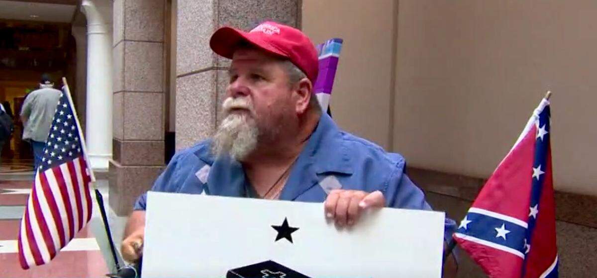 Dan Chandler of Austin favored keeping Confederate Heroes Day in Texas. KVUE-TV