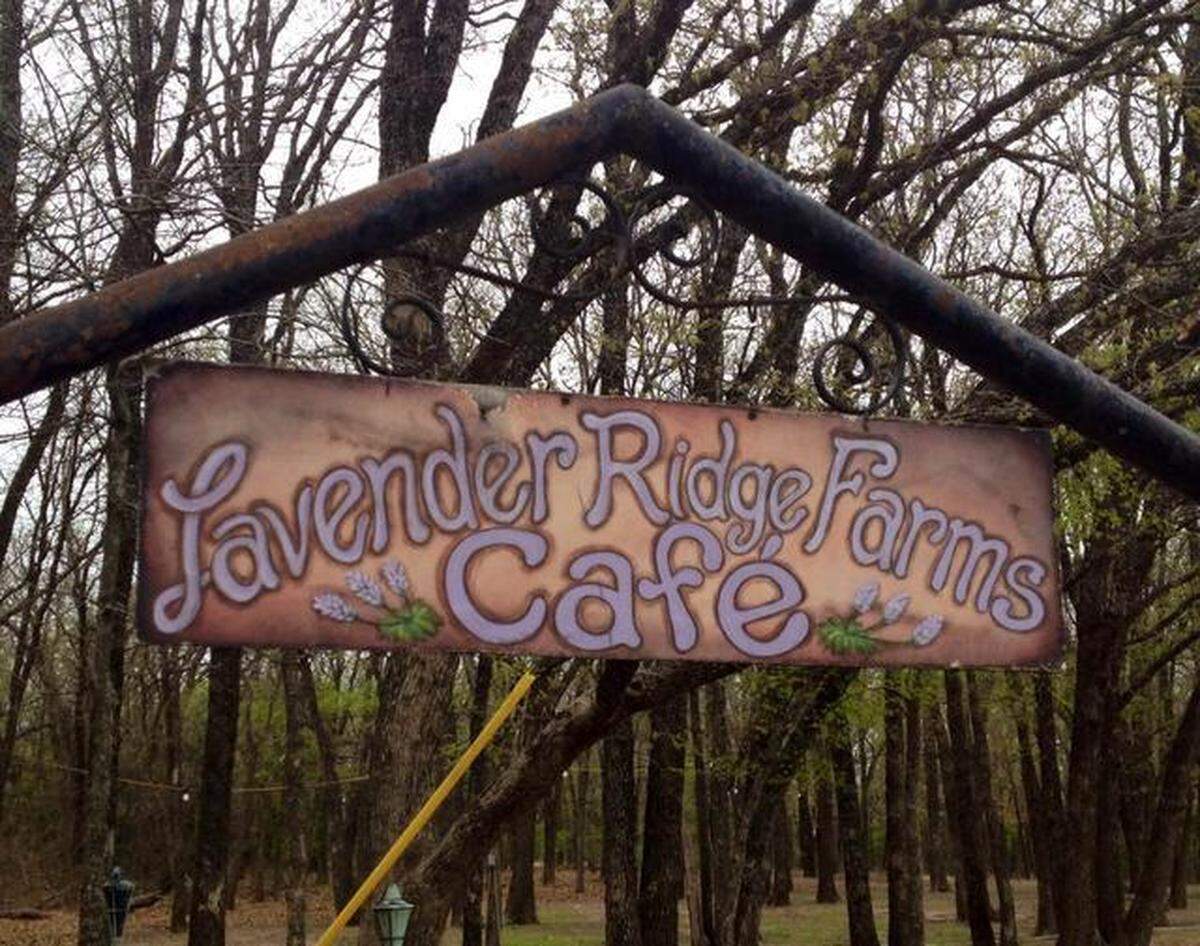 Lavender Cafe is on a screened-in porch at Lavender Ridge Farms near Gainesville.