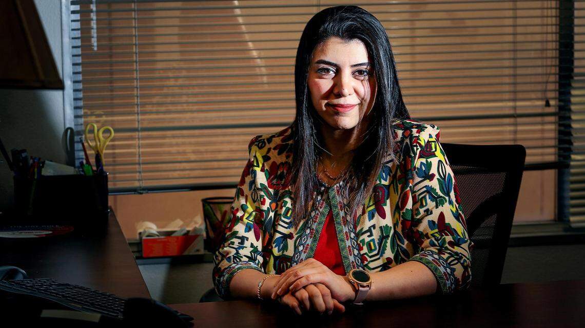 Marwa Al Ibrahim is the integration program supervisor at Refugee Services of Texas in Fort Worth. Al Ibrahim came to the United States from Iraq in 2014 as a refugee. In her role at Refugee Services she helps other refugees adjust to life in the U.S.