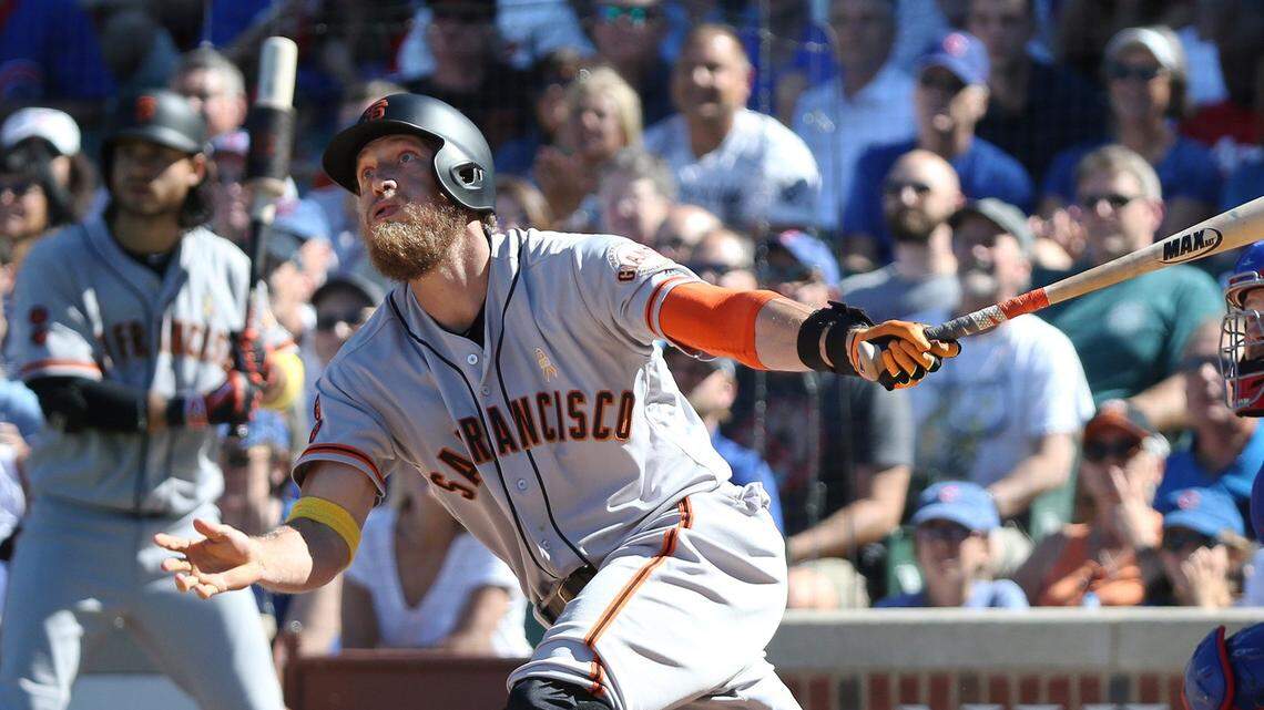 Hunter Pence dealt with a thumb injury last season with the San Francisco Giants but appears ready to compete for a job with the Rangers.