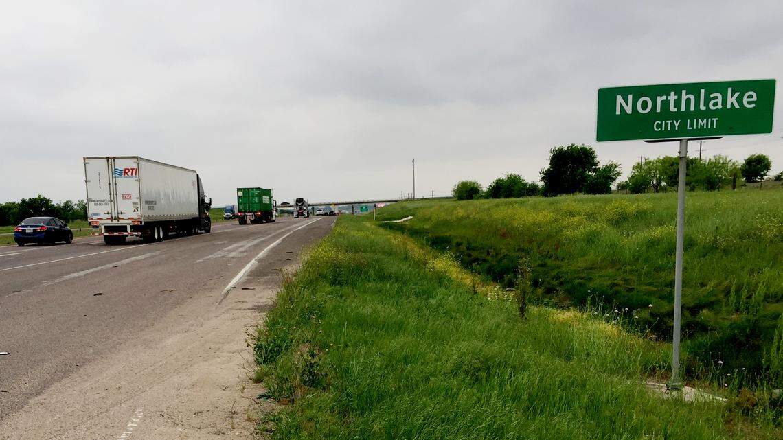 Traffic races along Interstate 35W in Northlake on Tuesday, May 1, 2018.