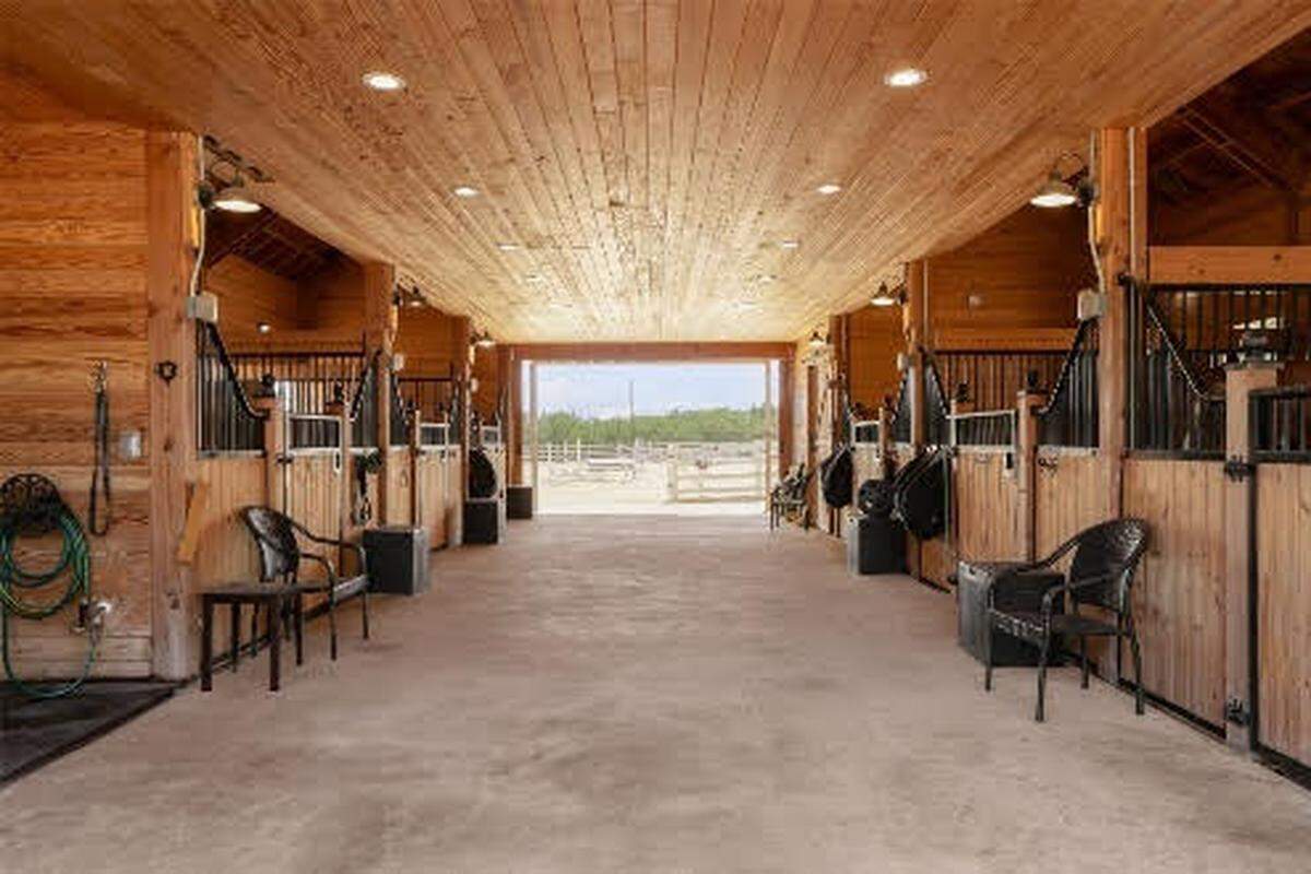 Interior of barn