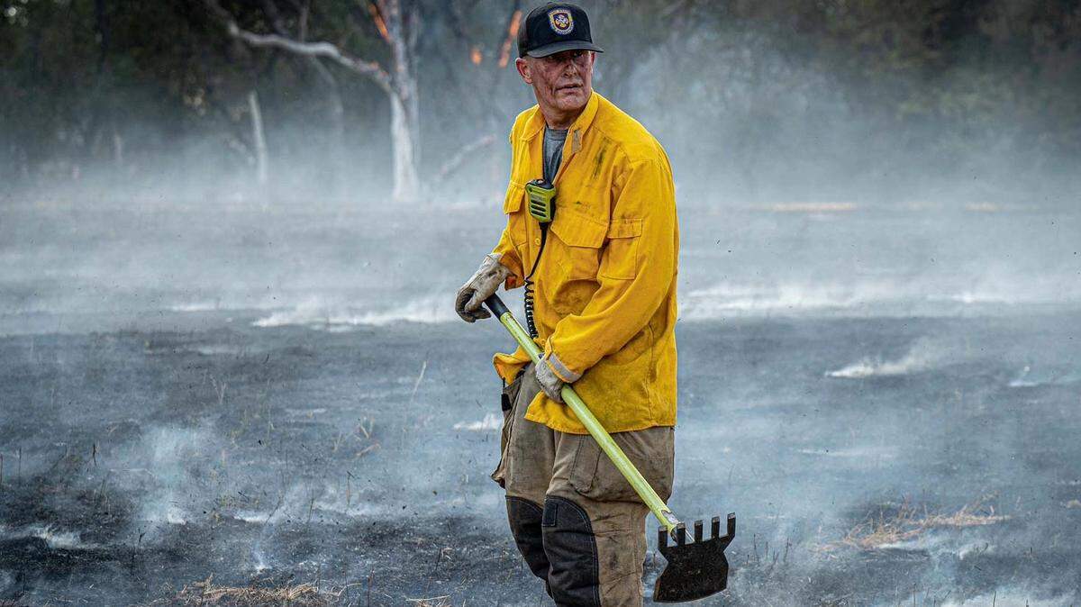 Crews with the Fort Worth Fire Department were still working Monday to put out a grass fire along U.S. 287 that started the day prior.