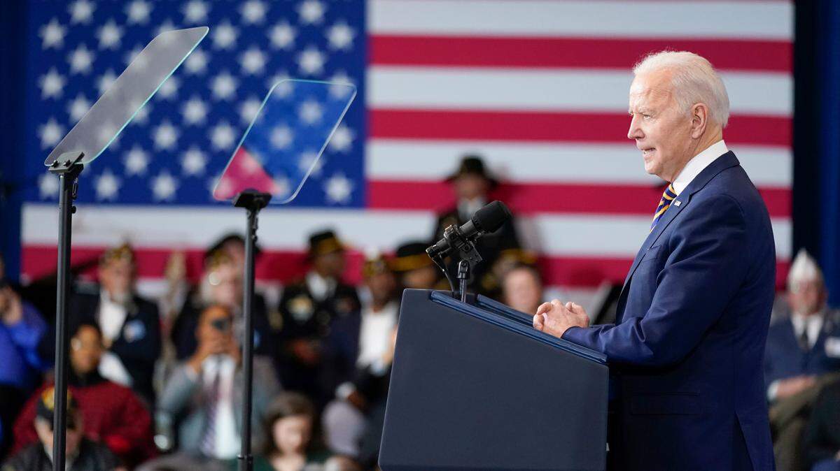 President Joe Biden speaks about expanding access to health care and benefits for veterans affected by military environmental exposures at the Resource Connection of Tarrant County in Fort Worth on Tuesday.